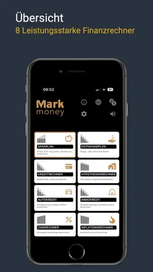 Screenshot von Finanzrechner - MarkMoneyPro3 auf dem iPhone 1
