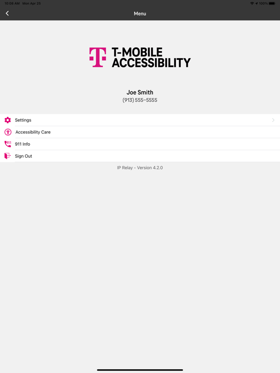 App screenshot