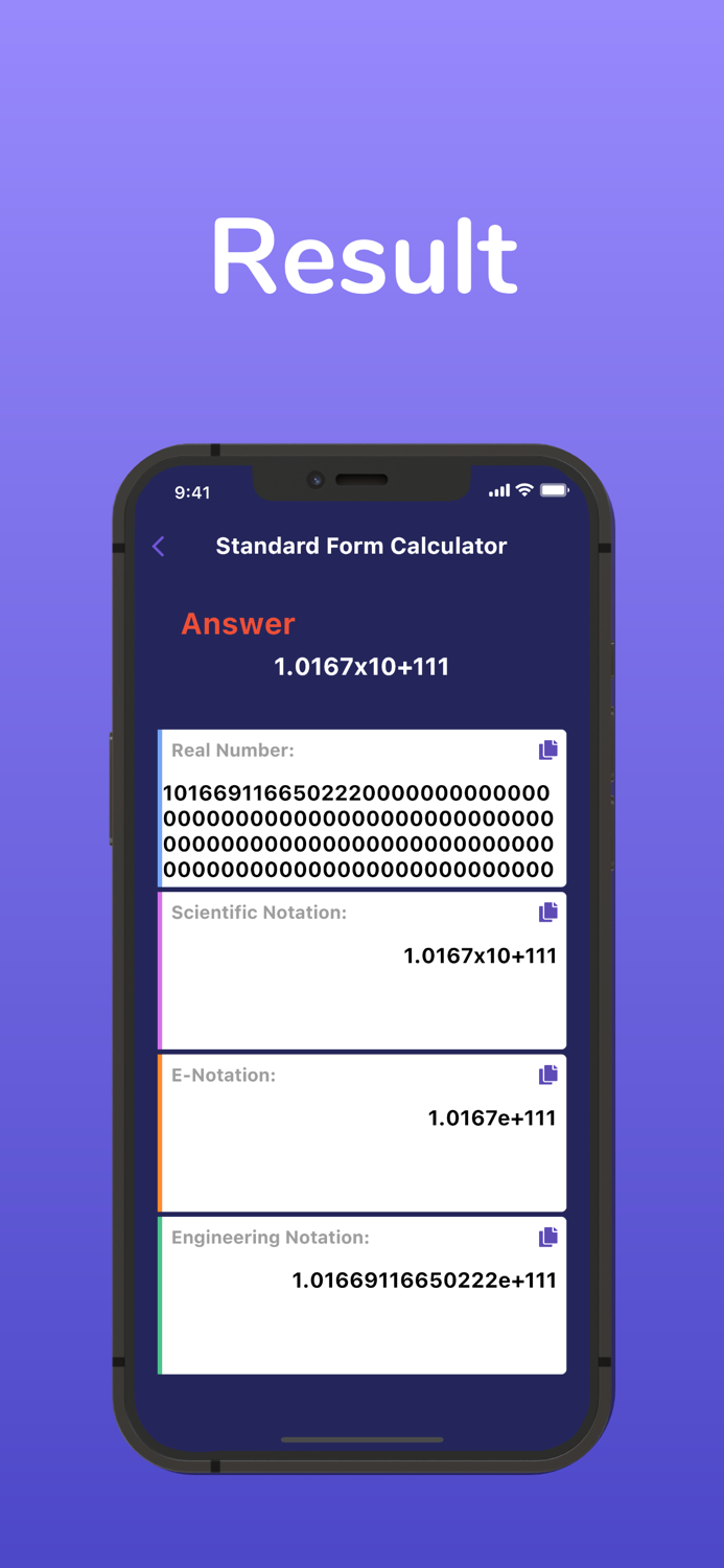 Standard FormCalculator