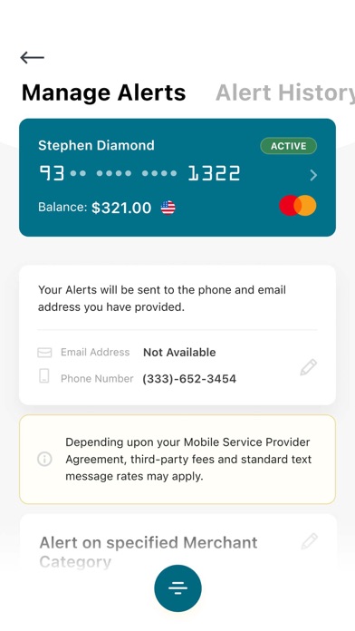 Shore United Bank Credit Card Screenshot