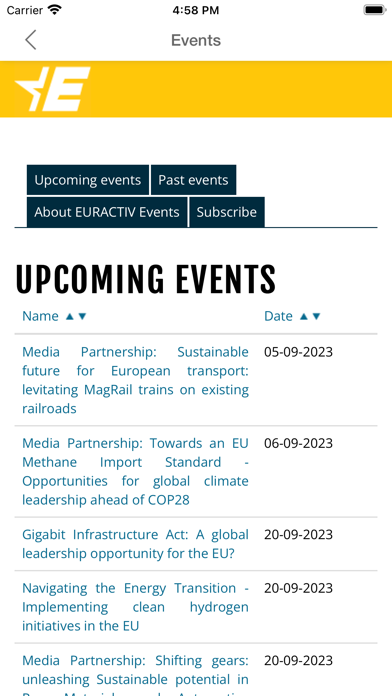 Euractiv app Screenshot