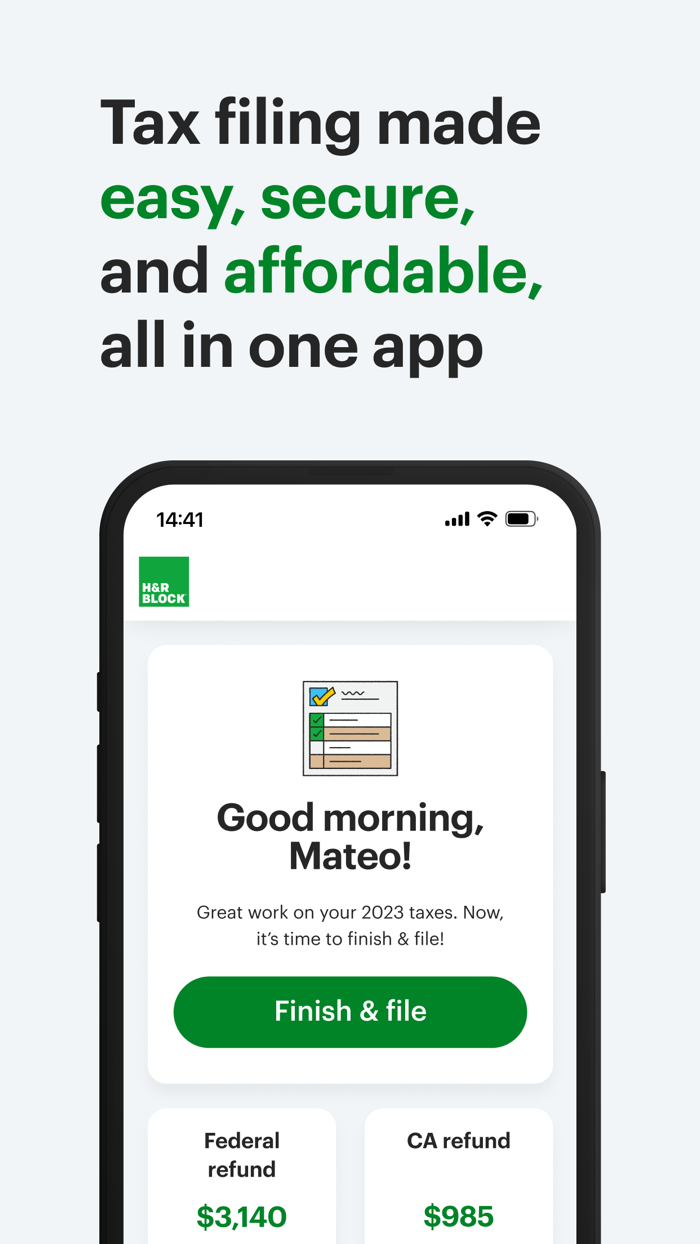 HandR Block Tax Prep File Taxes