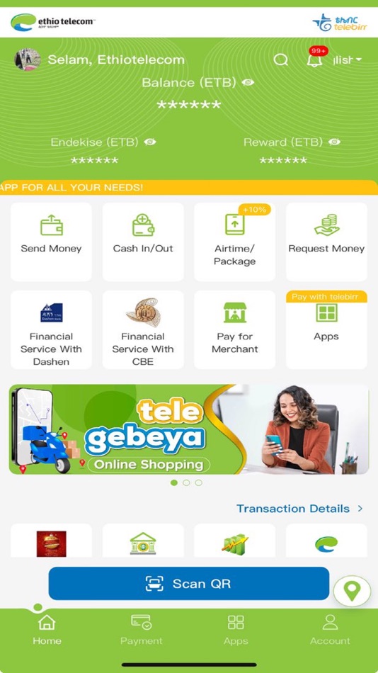 #1. telebirr (iOS) By: Ethio telecom