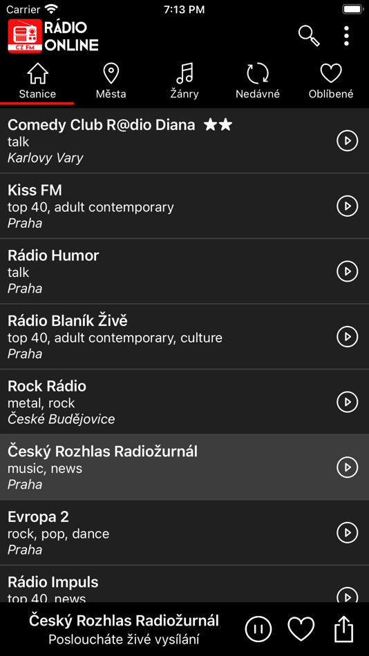 Rádio Online Česká - 1.2.0 - (iOS)