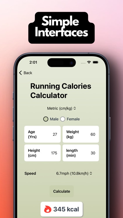 Workout Calories Calculator