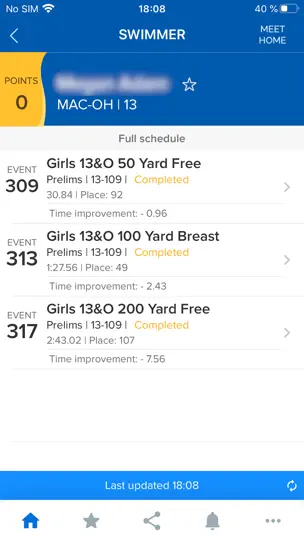 Captura de pantalla de Meet Mobile: Swim en iPhone 4