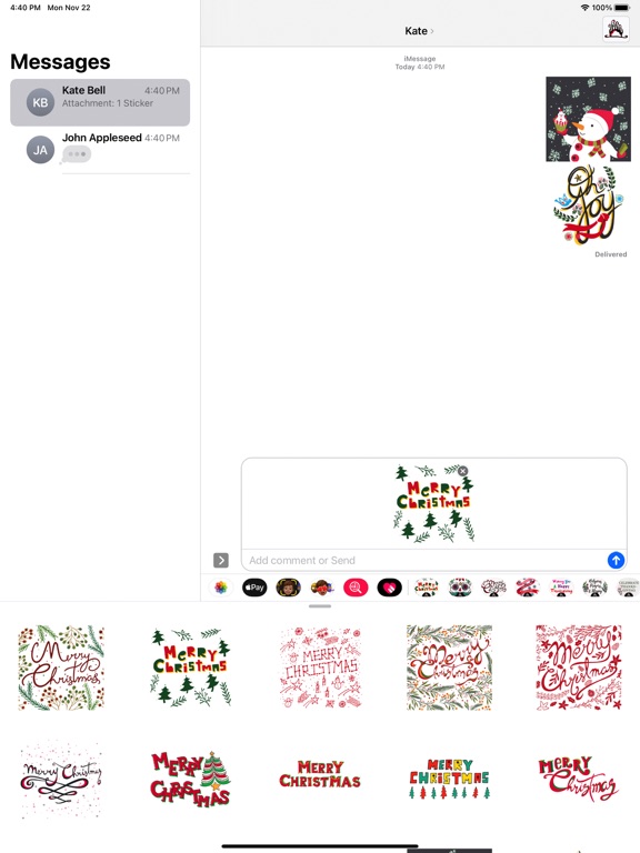 Screenshot #1 for Christmas Joy Stickers
