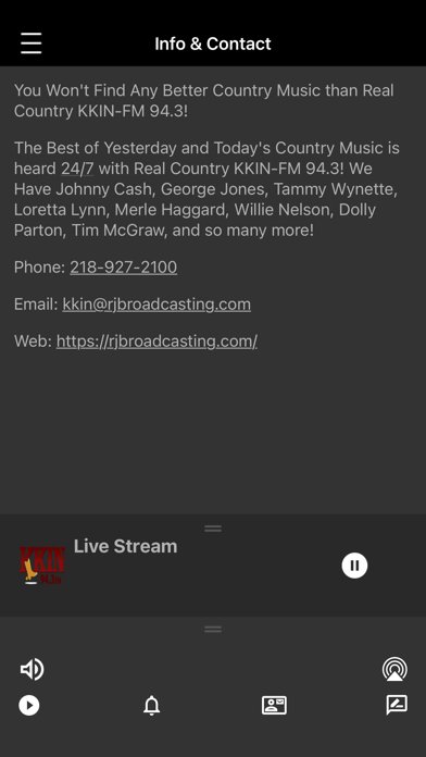 Real Country KKIN-FM 94.3 Screenshot