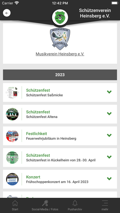 Schützenverein Heinsberg e.V. Screenshot