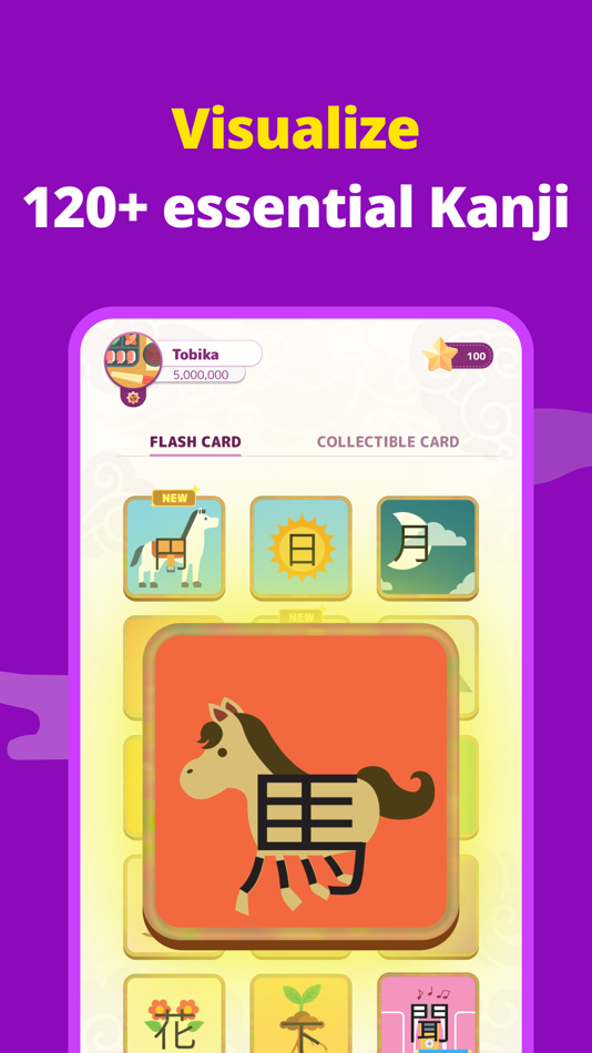 #2. Tobika: Learn Kanji visually (iOS) Podle: AYA Studio