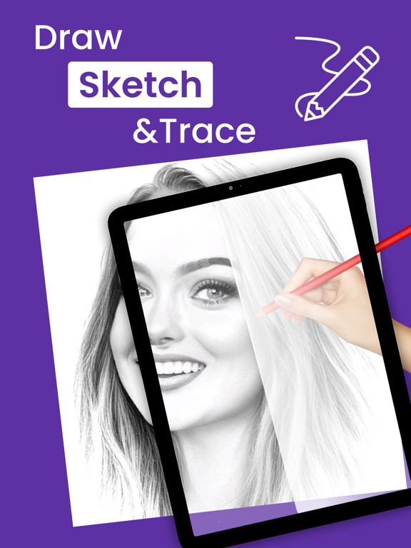 Draw : Trace & Sketch iPad screenshot 1 - Graphics & Design app