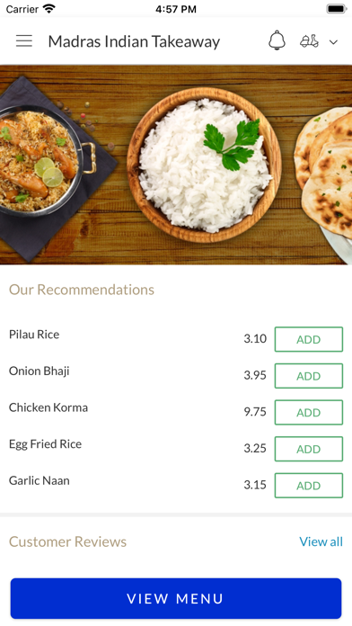 Madras Indian Takeaway. Screenshot