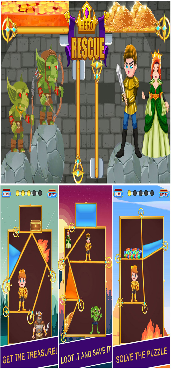 Rescue Hero Puzzle Pin Pull