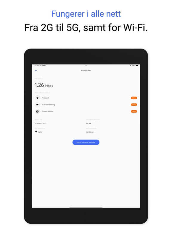 Screenshot #6 pour Nettfart Mobil for 5G