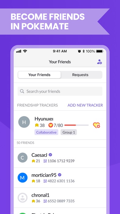PokeMate - Friends & Clans Screenshot