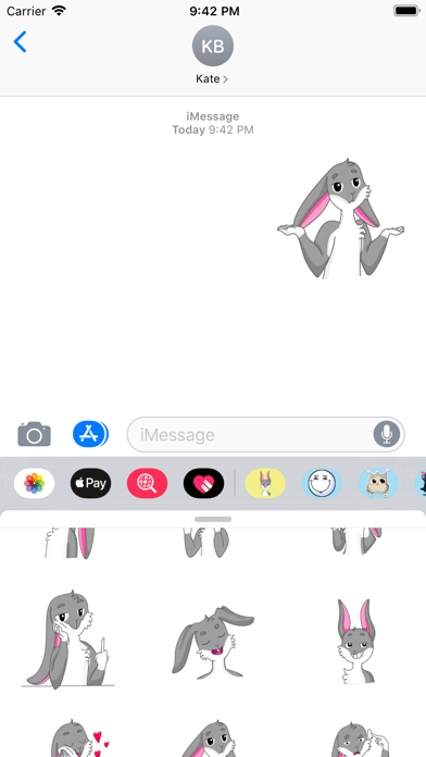 Funny Rabbit emoji & stickers Screenshot