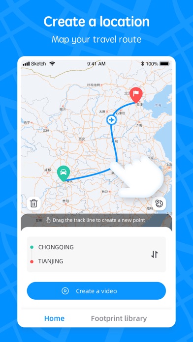 Travel Map:Journeys Route Plan Screenshot