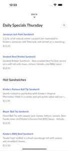 Kinder's Meats Deli & BBQ screenshot #3 for iPhone