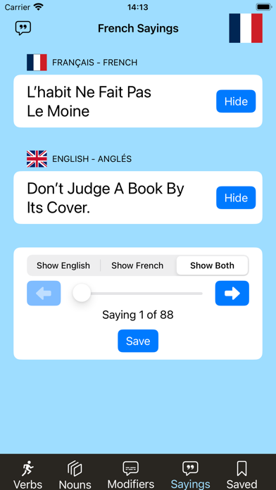 French Vocab! Screenshot