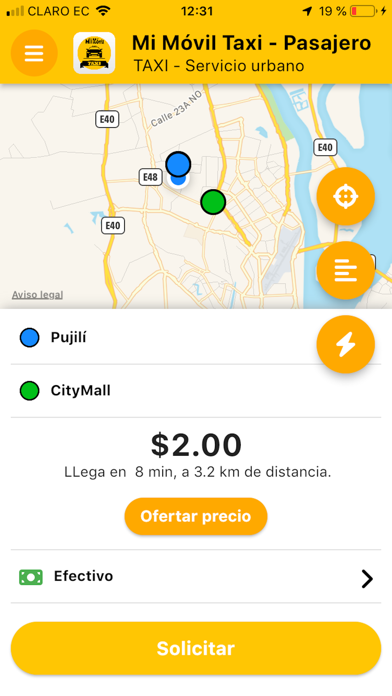 Mi Móvil Taxi - Pasajero Screenshot