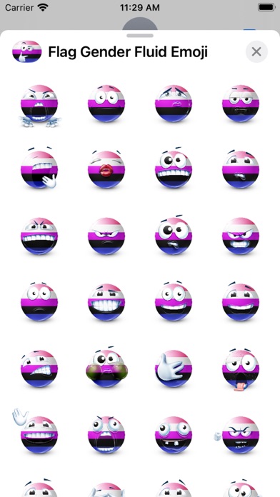 Screenshot #2 pour Genderfluid Flag Emoji