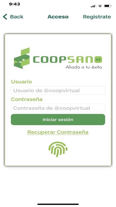 Coopsano Movil Screenshot