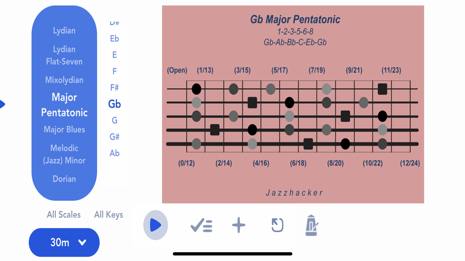 #1. Jazzhacker Scales for 5x Bass (iOS) 게시자: Jazzhacker LLC
