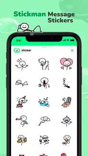 stickman message stickers iphone screenshot 1