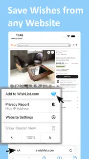 add to wishlist.com button iphone screenshot 4