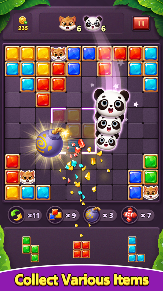 #5. Gem Block Puzzle: Brain Game (iOS) By: Colorful Days