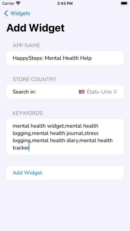 Keyword Tracker: ASO Widgets