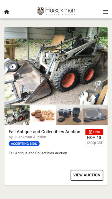 Hueckman Auction Screenshot