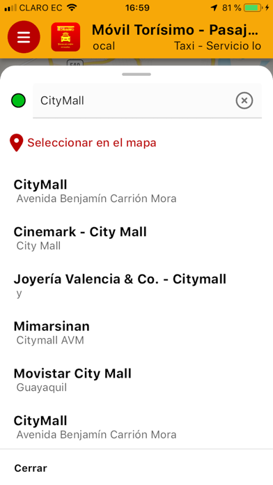 Móvil Torisimo Pasajero Screenshot