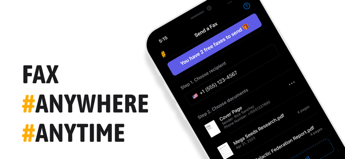 FAX send from iPhone - eFax