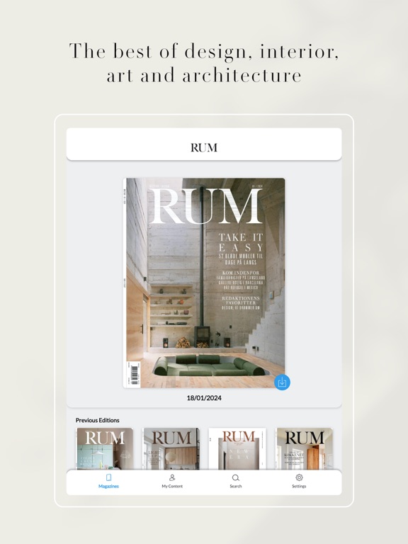RUM International iPad app afbeelding 1