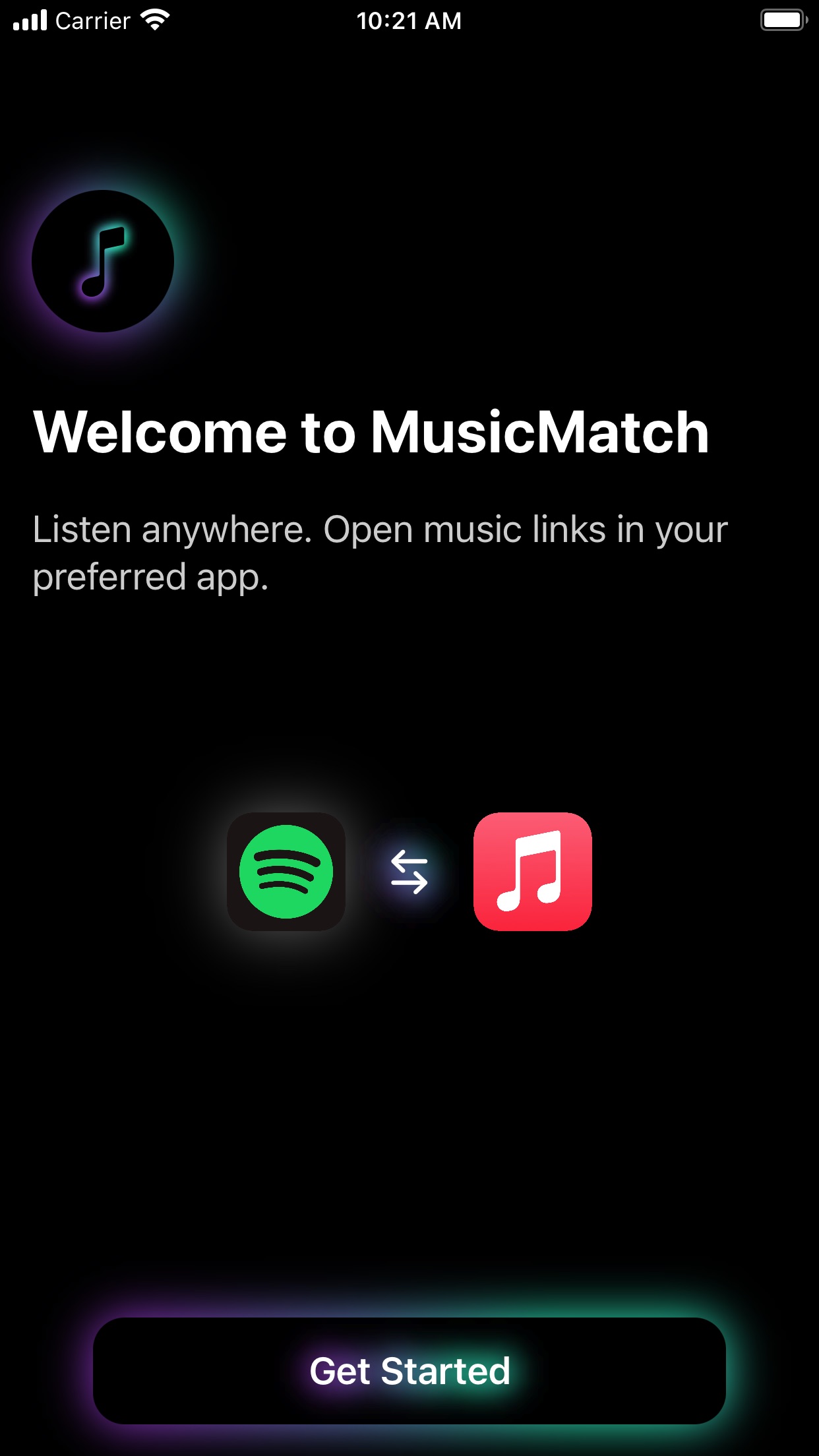 Screenshot do app MusicMatch: Listen Anywhere