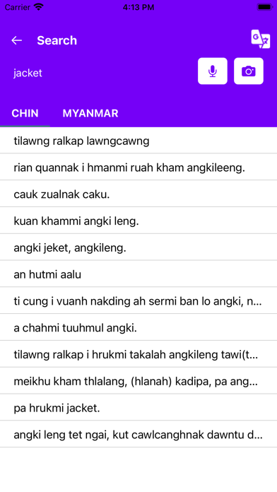 Screenshot #1 pour English Chin Myanmar Translate