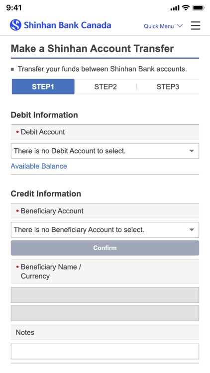 SHINHAN CANADA BANK E-Banking screenshot-4