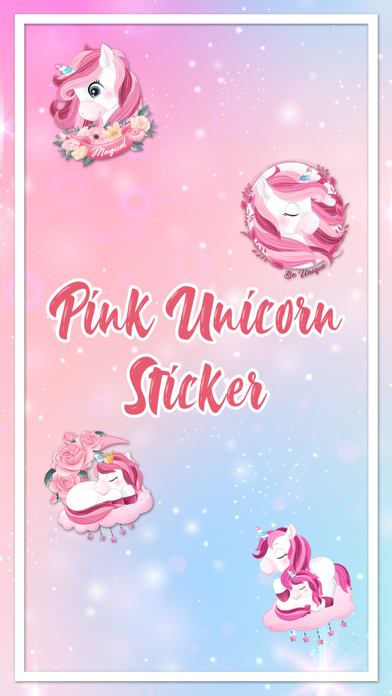Screenshot #1 pour Pink Unicorn Stickers
