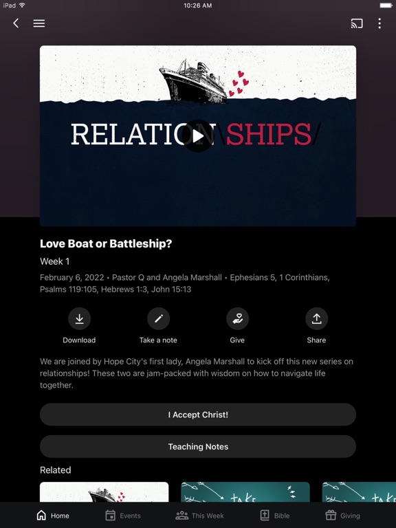 Hope City Church IA iPad screenshot 3 - Lifestyle app
