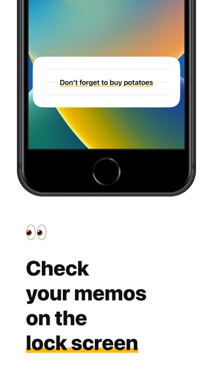 Don't Forget: Lock Screen Memo