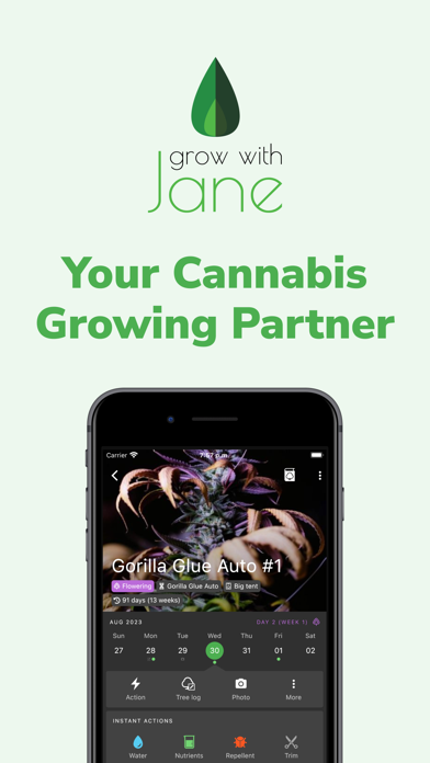 Screenshot #1 pour Grow with Jane - Grow journal