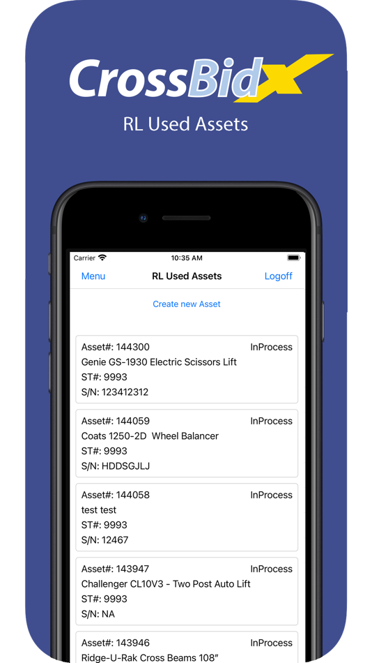 #1. RL Used Assets (iOS) Podle: CrossBid LLC