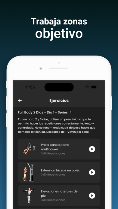 Rutinas Gymbuddy Fitness Screenshot