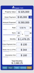 Mortgage Calc. screenshot #1 for iPhone