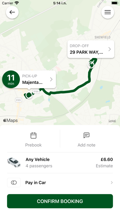 Shenfield Taxis Screenshot