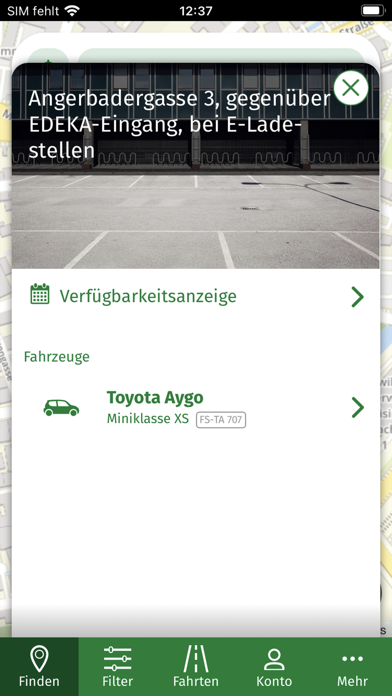 Stadtteilauto Freising Screenshot