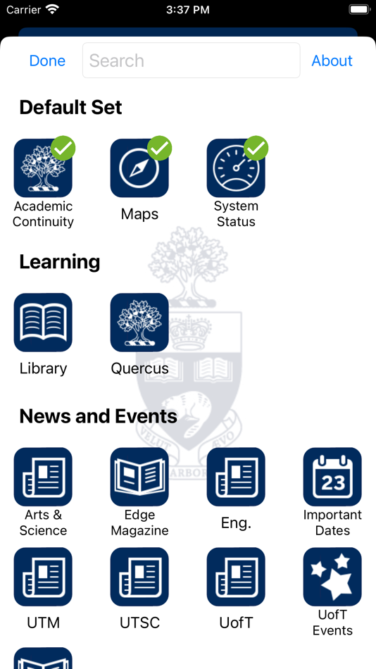 #2. U of T Mobile (iOS) By: University of Toronto