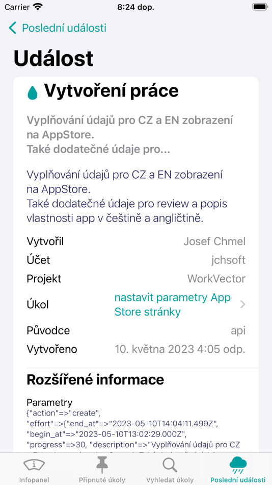 #9. WorkVector Task Logger (iOS) By: JchSoft s.r.o.