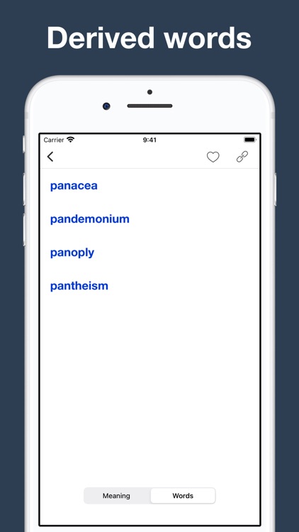 Classical roots and words